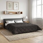 vidaXL Duvet d'été simple Matelassé Anthracite 200 x 200 cm