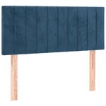 vidaXL Sommier à lattes de lit avec matelas Bleu foncé 90x190 cm