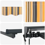 vidaXL Auvent rétractable électrique Jaune Gris Anthracite 4 5 × 3 m