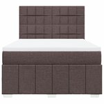 vidaXL Sommier à lattes de lit avec matelas Marron foncé 160x200 cm