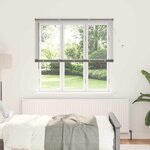 vidaXL Store de Fenêtre avec des rideaux Manuel Argent Aluminium