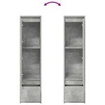 vidaXL Buffet haut gris béton 29 5x34x119 5 cm bois d'ingénierie