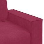 vidaXL Canapé à 2 places Rouge bordeaux 120 cm Velours