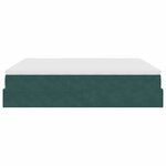 VidaXL Cadre de lit ottoman avec matelas vert foncé 180x200cm velours