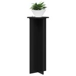vidaXL Support de Plante 2 pièces Noir Ø40 x 100 cm Bois d'ingénierie