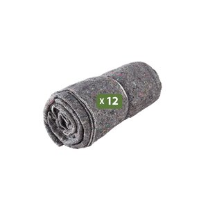 Pack and Move - Lot 12 couvertures de protection pour déménagement et stockage - 1 5 x 2 m - Épaisse et Résistante - Protection meubles