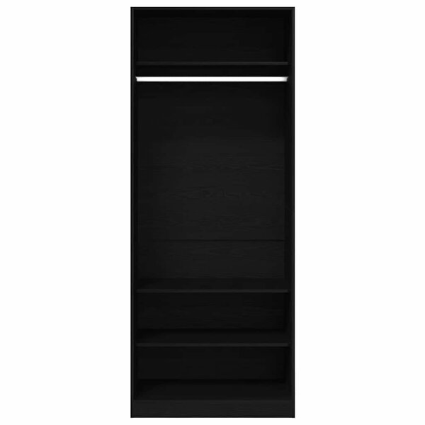 vidaXL Armoire Chêne noir 80 x 50 x 200 cm Bois d'ingénierie