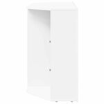 vidaXL Meuble TV LED d'Angle Blanc 100x40x68cm Bois d'ingénierie