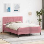 vidaXL Cadre de lit avec matelas vidaXL Rose Rose 120 x 190 cm Velours