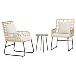 vidaXL Ensemble de salle à manger pour jardin 3 Pièces