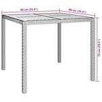 vidaXL Table de jardin pour repas Gris 90 x 90 x 75 cm Poly rotin