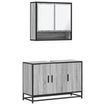 vidaXL Ensemble de meubles de salle de bain 2 Pièces Sonoma gris