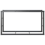 vidaXL Portant de bois de chauffage noir 110x30x61 cm acier