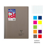 Cahier protège-cahier Koverbook Piqué Polypro 24x32 cm 160 P Seyes Coloris Aléatoire CLAIREFONTAINE