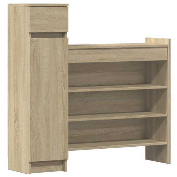 vidaXL Armoire à chaussures chêne sonoma bois d'ingénierie