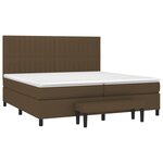 vidaXL Sommier à lattes de lit avec matelas Marron foncé 200x200 cm
