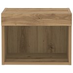 Meubles muraux vidaXL avec éclairage LED 2 Pièces Chêne artisanal 40x30x30 cm