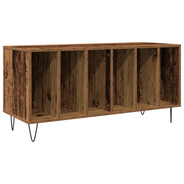 Armoire à disques vidaXL en chêne artisan de 100x38x48 cm en bois d'ingénierie