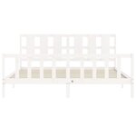 vidaXL Cadre de lit sans matelas blanc bois de pin massif