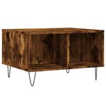 vidaXL Table basse Chêne fumé 60x50x36 5 cm Bois d'ingénierie
