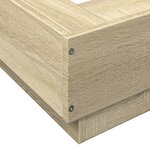 vidaXL Cadre de lit avec lumières LED chêne sonoma 120x190 cm