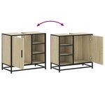 vidaXL Meuble de salle de bain avec lavabo Chêne Sonoma 65 x 33 x 60 cm Bois d'ingénierie