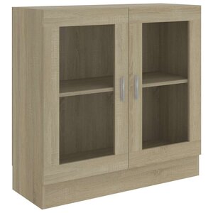 vidaXL Armoire à vitrine Chêne sonoma 82 5x30 5x80cm Bois d'ingénierie