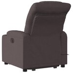 vidaXL Fauteuil inclinable de massage électrique Marron foncé Tissu
