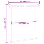 vidaXL Auvent latéral de balcon 145x250 cm Marron