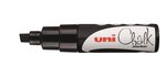 Marqueur craie Pointe biseautée large CHALK Marker PWE8K 8mm Noir x 6 UNI-BALL