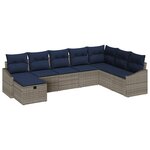 vidaXL Ensemble de Canapés avec coussin 6 Pièces polyrotin