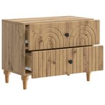 vidaXL Cabinet de chevet avec tiroir Chêne artisanal 62 x 34 5 x 48 cm