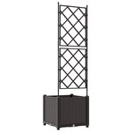 vidaXL Jardinière avec Treillis Marron 40x40x143 cm