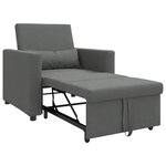 vidaXL Fauteuil convertible 3-en-1 gris foncé en tissu