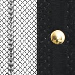 vidaXL Rideau de porte contre insectes 210x100cm 2 Pièces magnétique noir