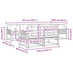 vidaXL Ensemble de canapés d'extérieur 6 pc Blanc et anthracite