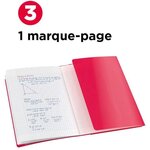 OXFORD - Cahier Easybook agrafé - 24 x 32 cm 96p seyes - 90g - Rouge