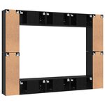 vidaXL Ensemble meuble TV 10 Pièces Chêne Noir Moyen 30 5 x 30 x 90 cm