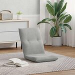 vidaXL Fauteuil de sol ajustable Gris clair Velours