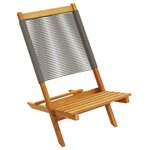 vidaXL Chaises de jardin pliables lot de 6 gris bois d'acacia massif