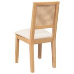 vidaXL Chaises à manger coussins 2 Pièces bois massif caoutchouc