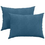 vidaXL Coussins de canapé 2 Pièces Bleu 70 x 50 cm