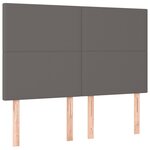 vidaXL Cadre de lit avec tête de lit Gris 140x200 cm Similicuir
