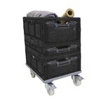 Pack and Move - Bac Rangement Pliable - Charge 15 kg - 40 x 60 x 15 cm - Stockage  Outillage - Rangement Facile - Robuste - 31L
