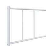 vidaXL Cadre de lit métal sans matelas et pied de lit blanc 100x200 cm