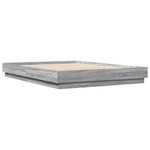 vidaXL Cadre de lit sans matelas sonoma gris 160x200 cm