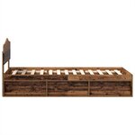 vidaXL Cadre de lit Bois ancien 90 x 200 cm Pin massif