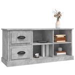 vidaXL Meuble TV gris béton 102x35 5x47 5 cm bois d'ingénierie