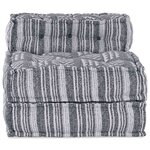 vidaXL Canapé modulaire Rayé Gris 70 x 70 x 54 cm tissu