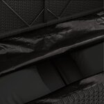 vidaXL Banc de jardin avec coussins noir résine tressée